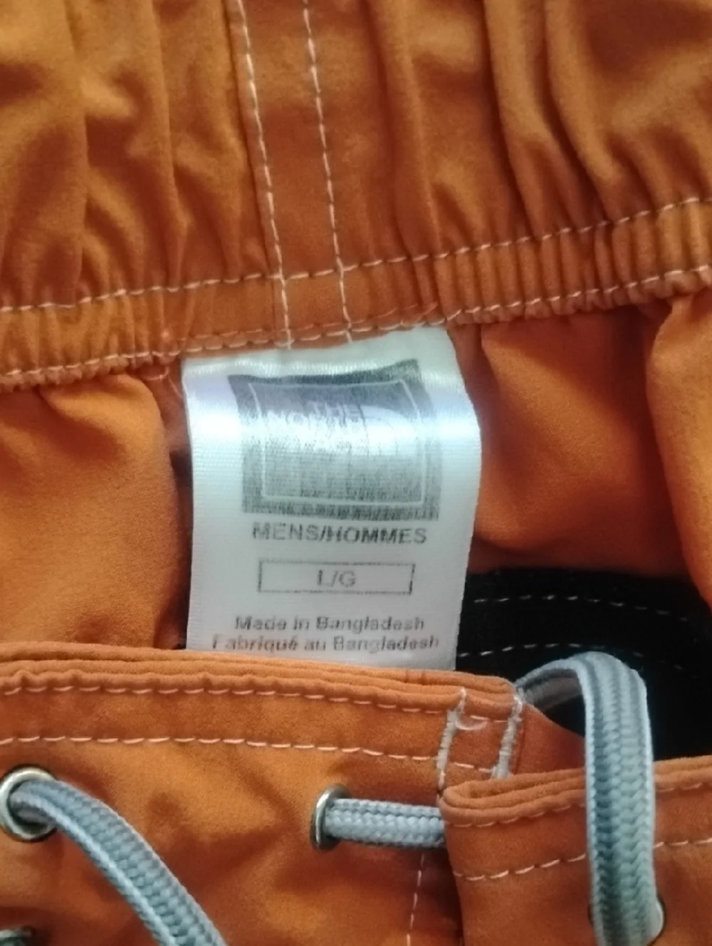 The North Face Orange Men's Swim Board Shorts with Zip Pocket